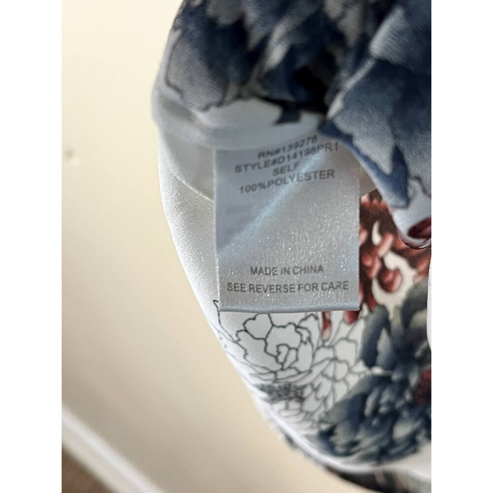 Daniel Rainn Floral Blouse Split Neck, Romantic Feminine Office Boho - Size L - Picture 5 of 5